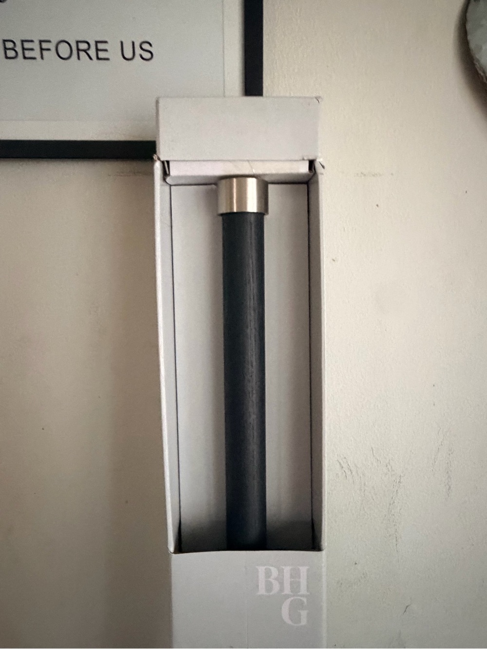 Better Homes And Gardens Black Cap Curtain Rod with Silver